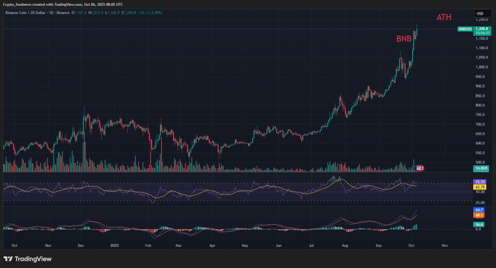 BNB price surge