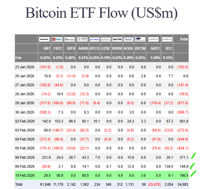 Bitcoin ETF inflows
