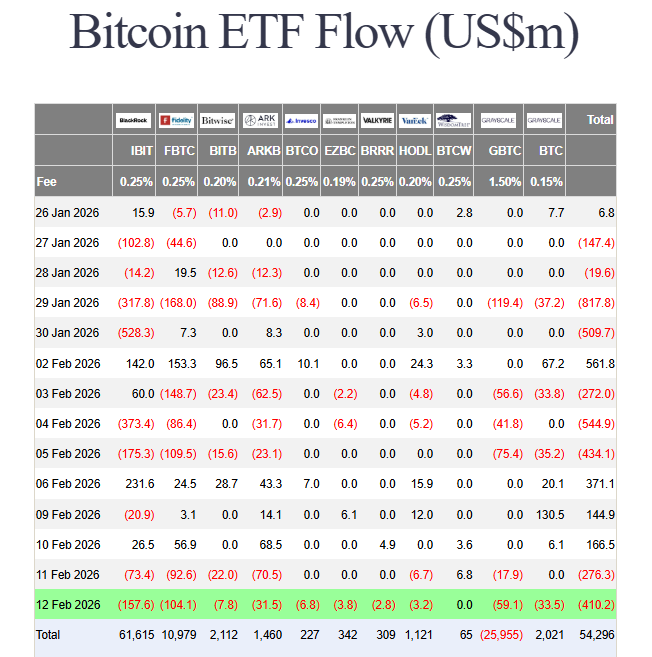 Bitcoin ETF outflows