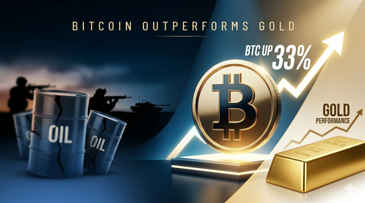 Bitcoin outperforms Gold