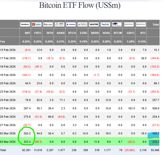 Bitcoin ETF inflows