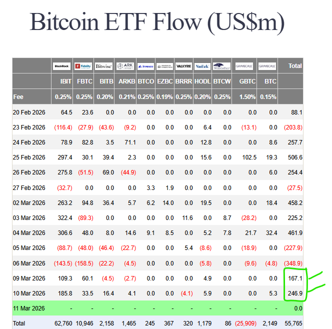 Bitcoin ETF inflows