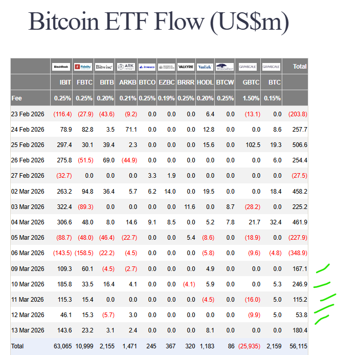 Bitcoin ETF inflows