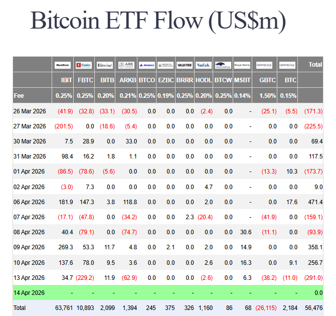 spot Bitcoin ETF outflows