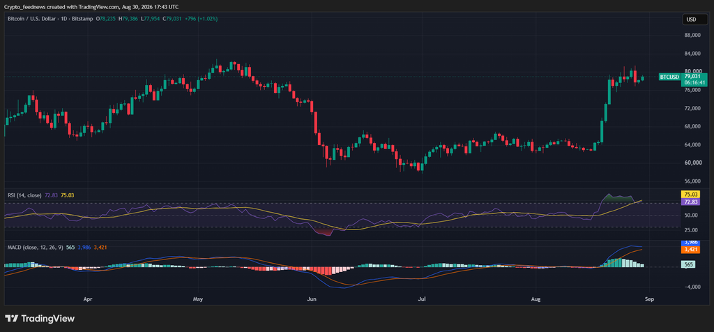 Bitcoin holds near $78.800