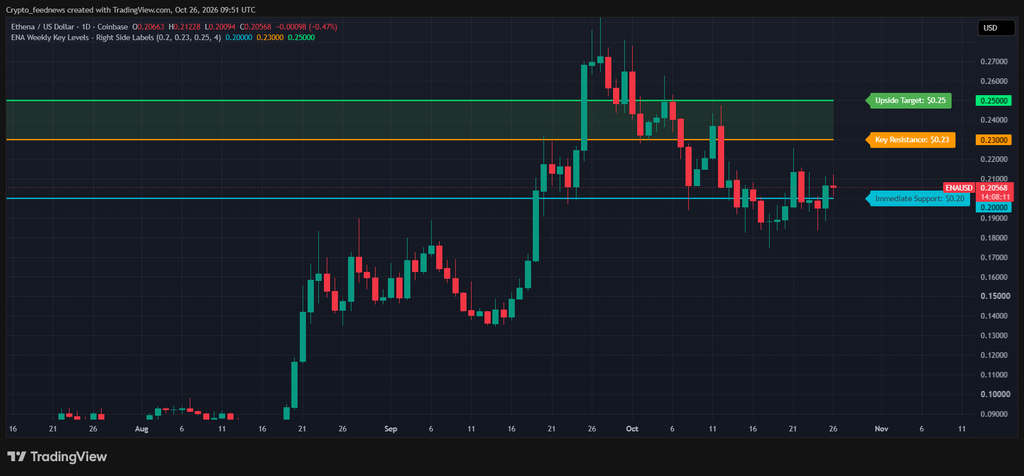 Ethena price rebounds