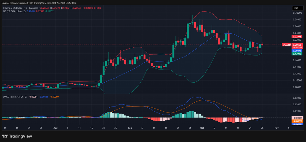 Ethena price rebounds